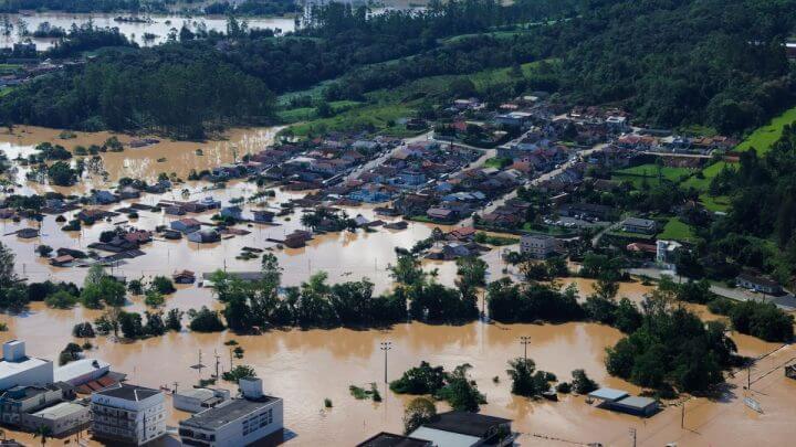 Taió, no Alto Vale, foi uma das cidades mais atingidas pelas chuvas em SC