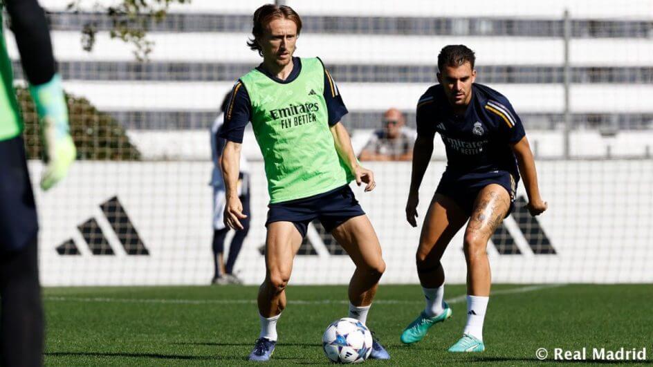 Modric durante o treino do Real Madrid (Foto: Real Madrid/Divulgação)