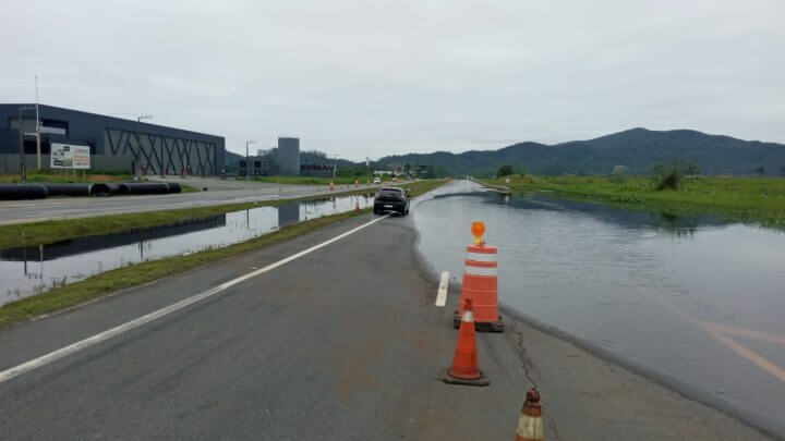 Rodovias interditadas em SC