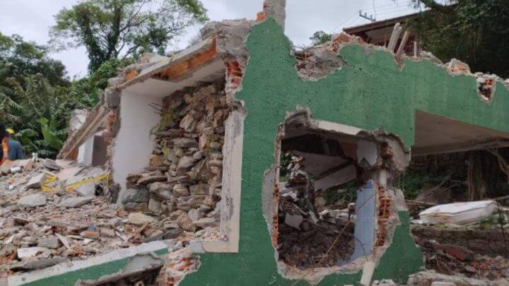 Obra desmoronou e deixou uma vítima