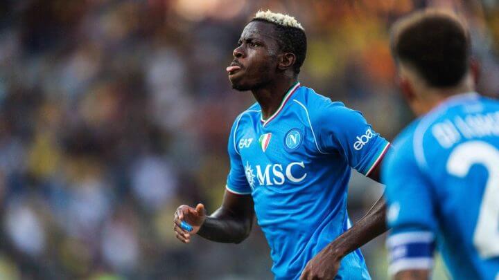 Osimhen durante jogo do Napoli (Foto: Napoli/Divulgação)
