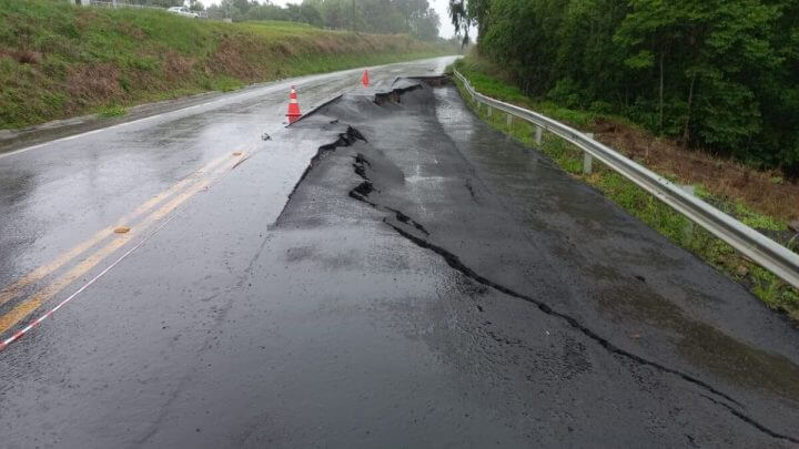 SC segue com ao menos nove rodovias interditadas por conta de estragos da chuva