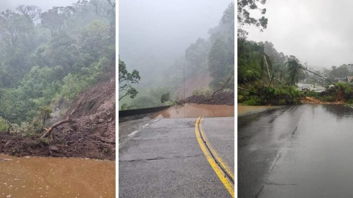 Solo encharcado acende alerta para riscos de deslizamentos em SC