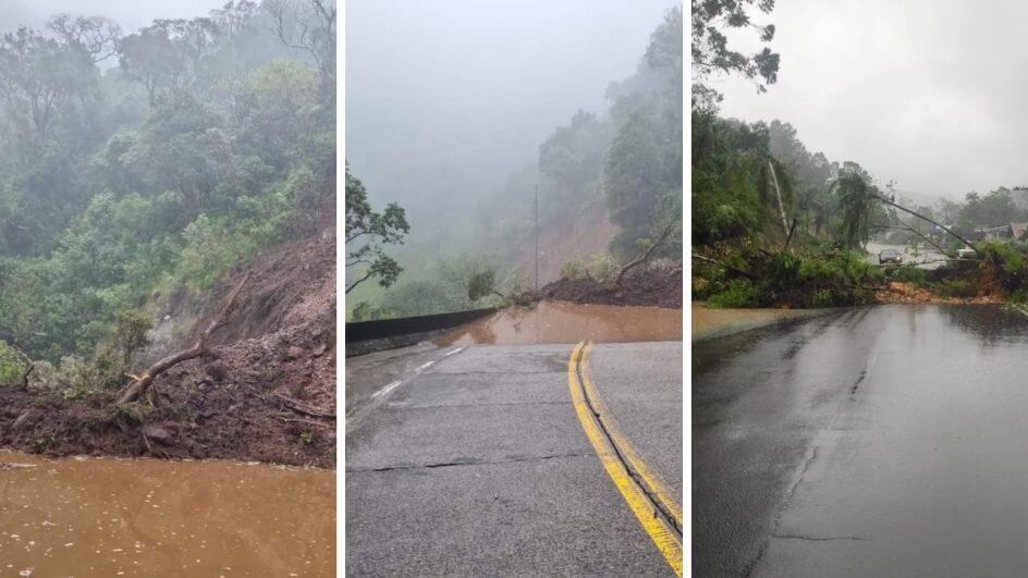 Solo encharcado acende alerta para riscos de deslizamentos em SC