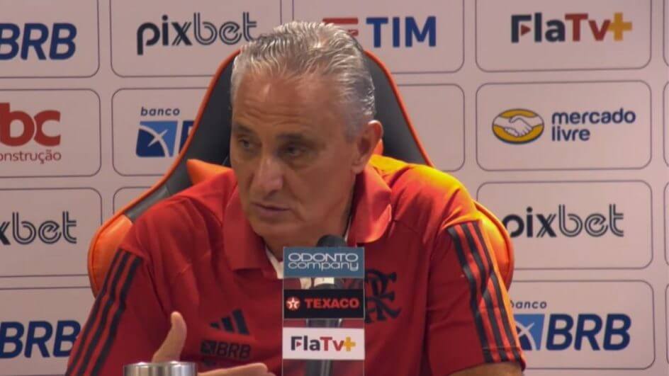 Tite durante apresentação no Flamengo (Foto: Fla TV/YouTube/Reprodução)