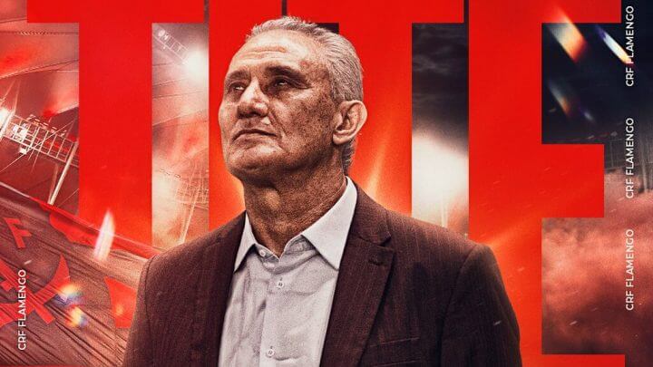 Técnico Tite foi confirmado pelo Flamengo nesta segunda-feira (Foto: reprodução/ Twitter CRF)