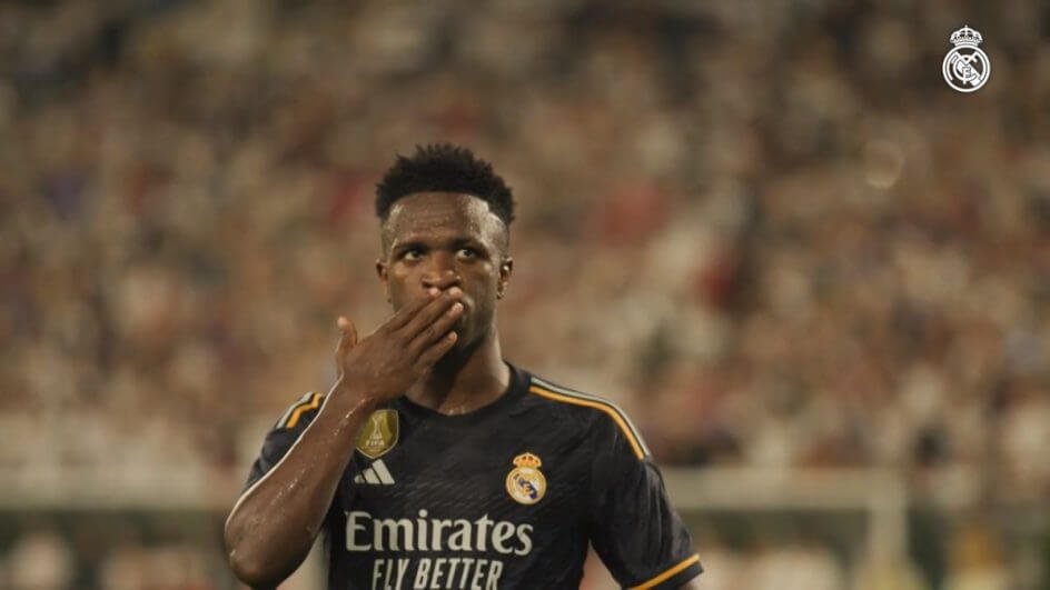Vini Jr. jogando pelo Real Madrid (Foto: Real Madrid, Reprodução)