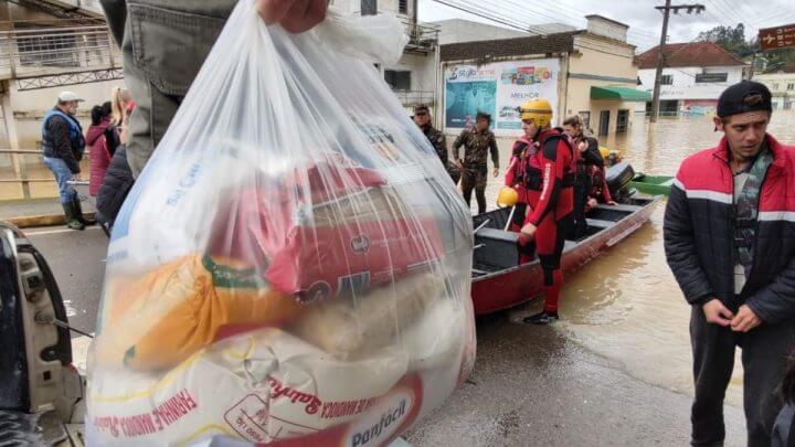 Chuva em Taió deixou cidade coberta de água