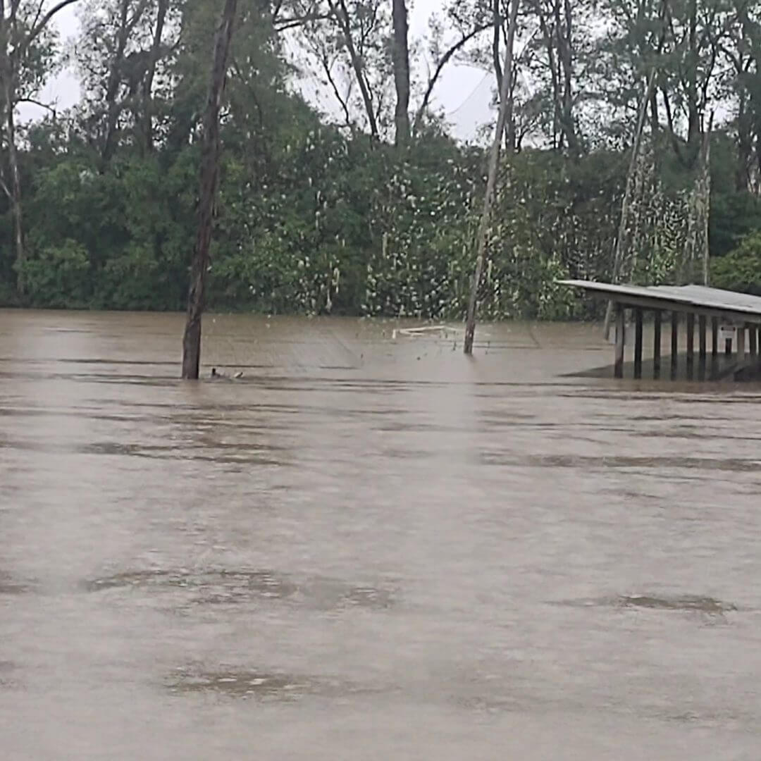 N&iacute;vel do Rio Canoas chegou 8,08 metros (Foto: prefeitura de Otac&iacute;lio Costa, Divulga&ccedil;&atilde;o)