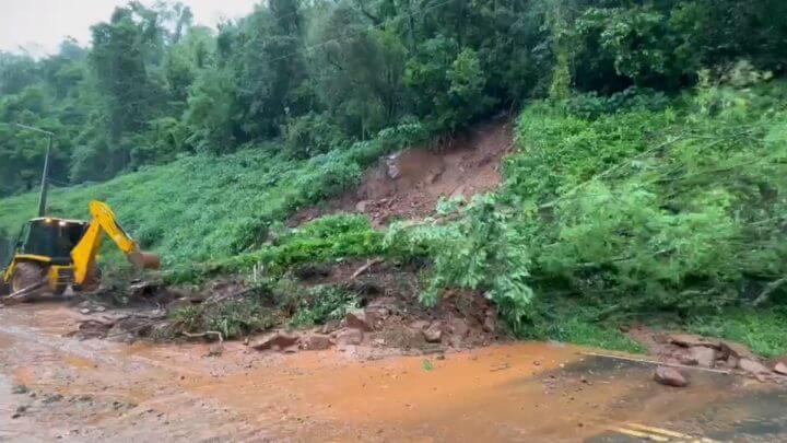 Como estão as rodovias de SC com a forte chuva que atinge o Estado
