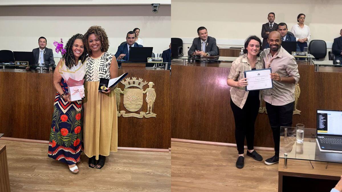 Câmara de Florianópolis homenageia repórteres da NSC TV com a medalha Zumbi dos Palmares