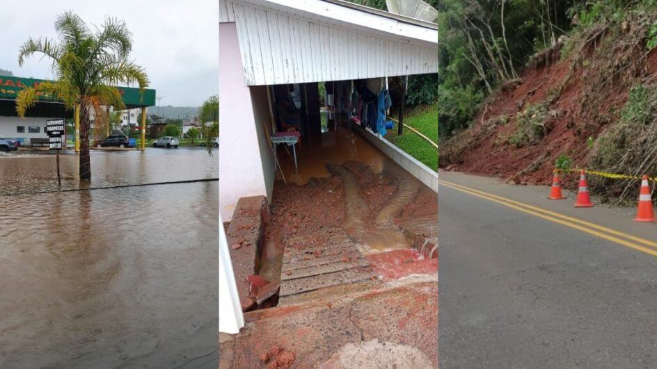 Fortes chuvas causam alagamentos, deslizamentos e danos aos moradores do Oeste de SC