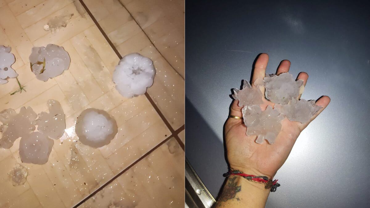 Granizo do tamanho de ovo atinge mais de 500 casas no Oeste de SC Parecia uma guerra