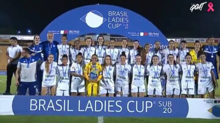 avai-kindermann vice campeão na Brasil Ladies Cup Sub-20 2023(Foto: Reprodução, Canal GOAT)