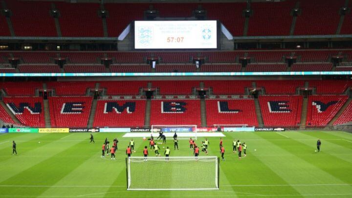 estádio de Wembley, palco do jogo entre Inglaterra x Brasil (Foto: Lucas Figueiredo, CBF)
