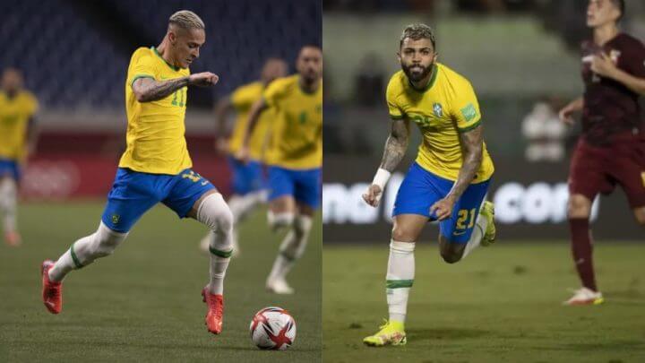 Gabigol pode jogar no Manchester United e Antony no Flamengo, segundo informações do Mirror (Fotos: Divulgação, CBF)