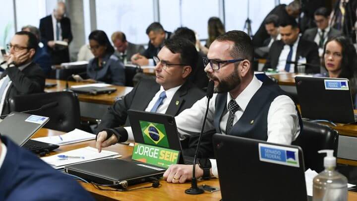 Jorge Seif e Flavio Bolsonaro