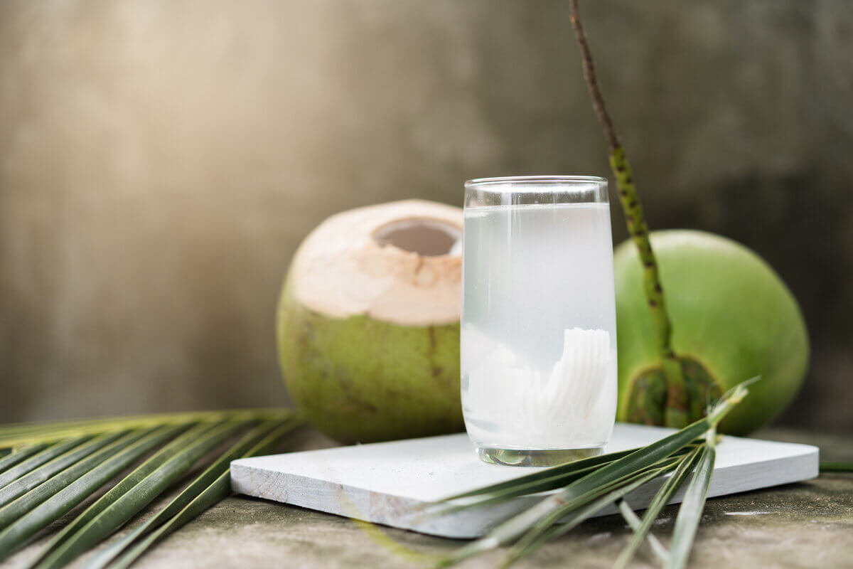 Água de coco oferece benefícios além da hidratação (Imagem: Here Asia | Shutterstock)