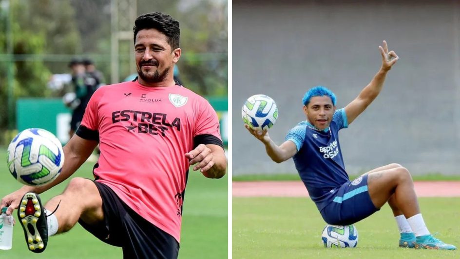 Aloísio e Vitor Jacaré foram especulados no Avaí, mas dificilmente fecharão com o Leão da Ilha (Fotos: Mourão Panda, América, Felipe Oliveira, EC Bahia)