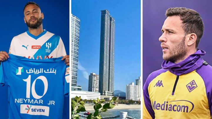 Jogadores com apartamento nas torres gigantes de Balneário Camboriú (Arte: Marcos Jordão, NSC Total)