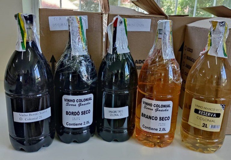 Suspeita de fraude na produção e venda de vinho colonial em SC termina com apreensão milionária