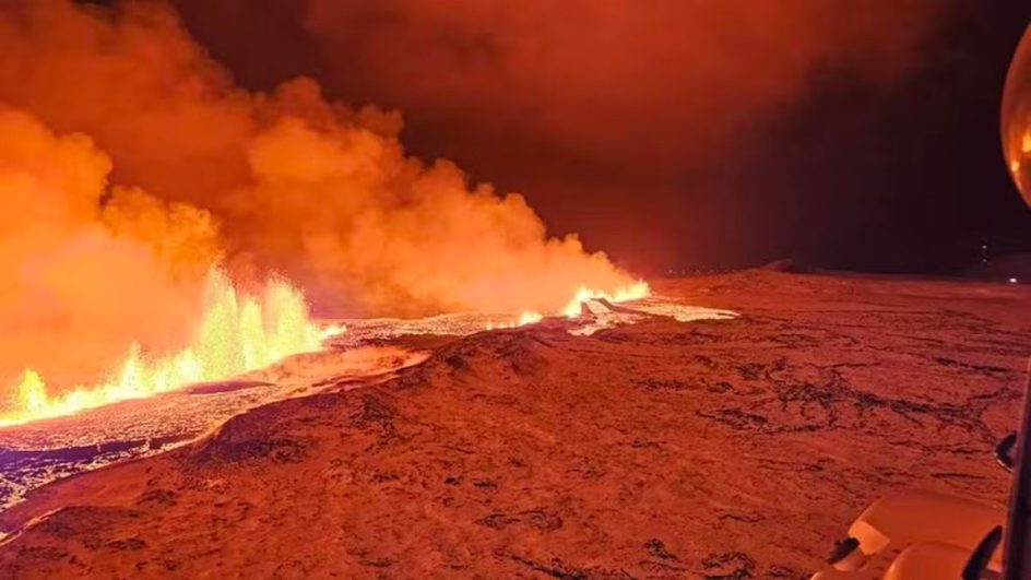 Vulcão em erupção