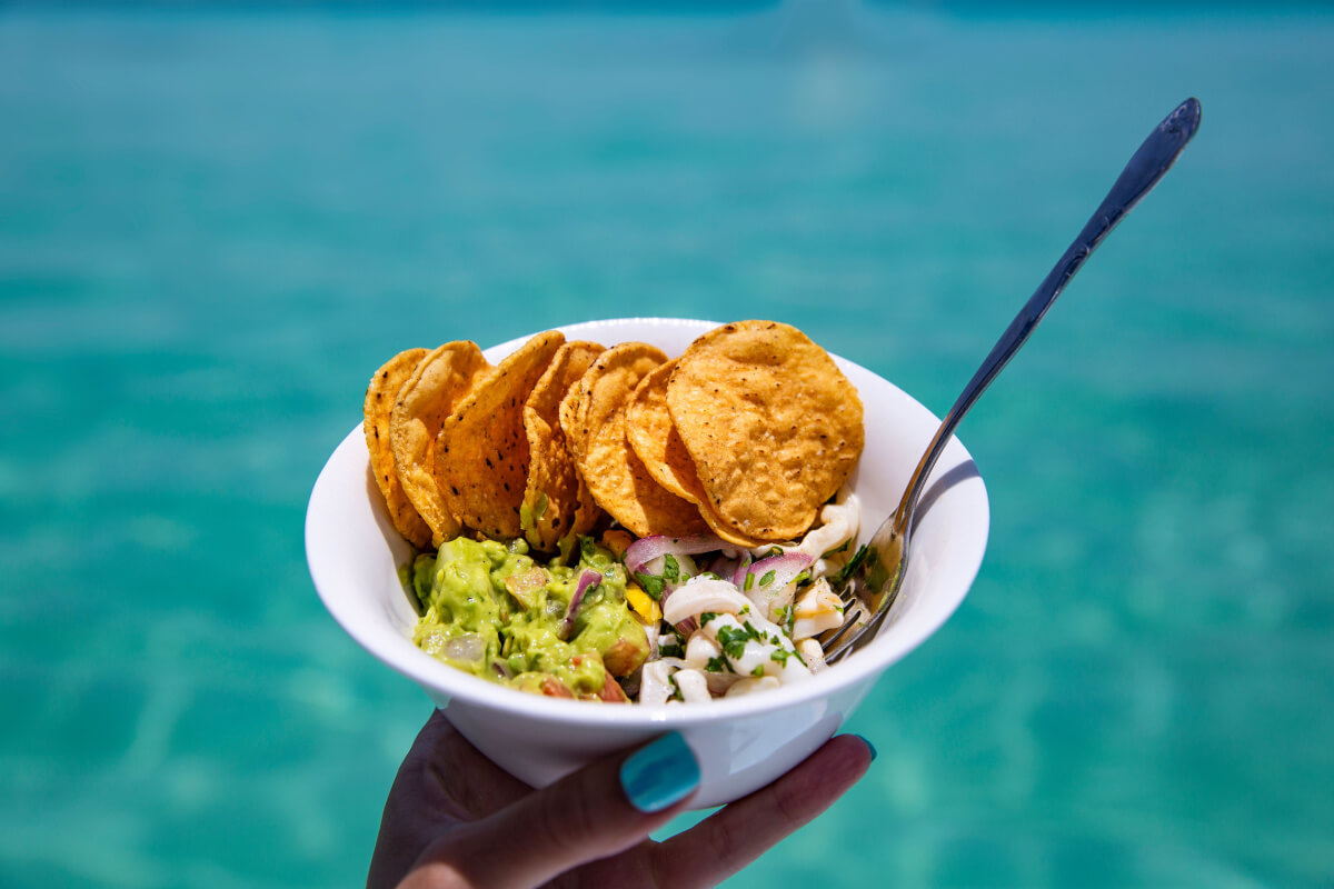 Ceviche de peixe com guacamole (Imagem: N K | Shutterstock)