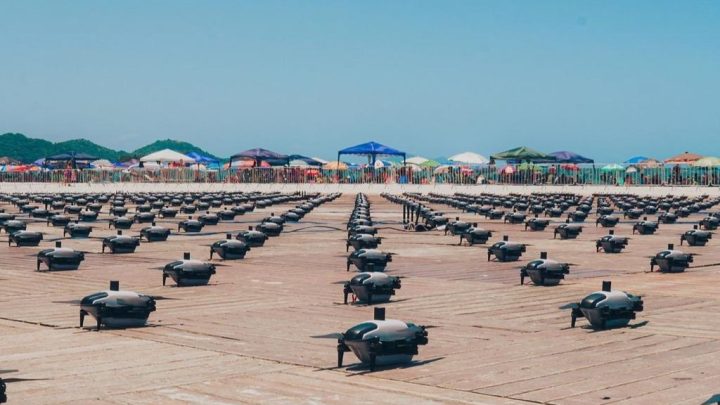 Drones estão à espera da virada em Balneário Camboriú