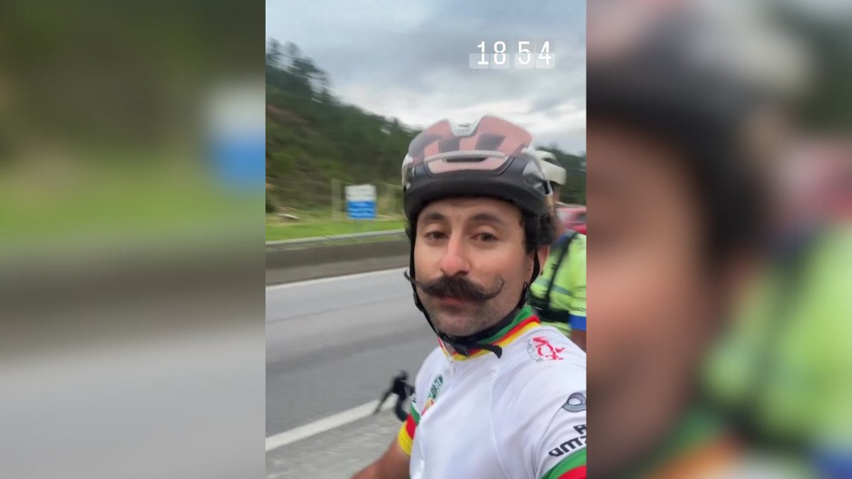 Para cumprir promessa, ciclista pedala de 600 km do RS até Florianópolis em menos de 24h