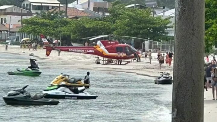 Acidente com moto aquática em praia de SC causa amputação no pé de uma das vítimas