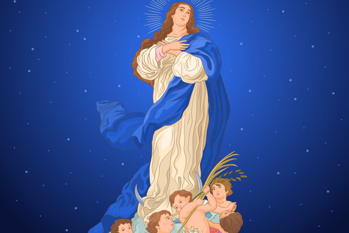 Acredita-se que a Imaculada Conceição destaca a pureza e a santidade da Virgem Maria, simbolizando seu papel especial na história da salvação cristã (Imagem: arammart | Shutterstock)