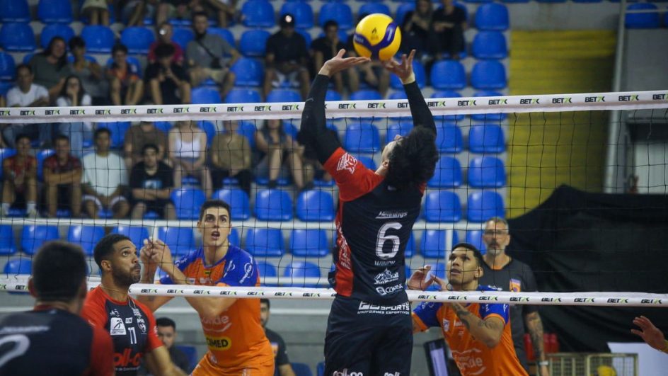 Blumenau x São José pela Superliga Masculina de Vôlei (Foto: Raphael Guilherme Moser @mussehc/Assessoria de Imprensa da APAN)