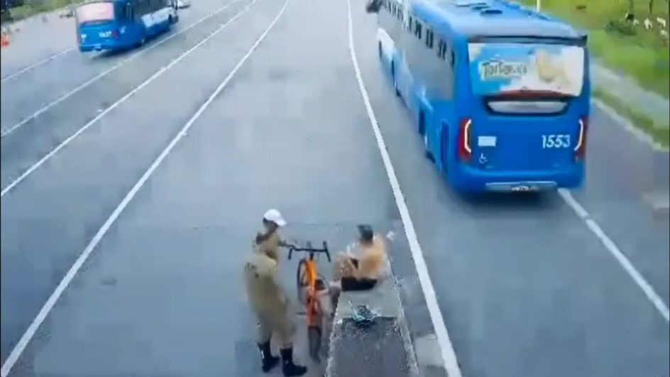 Ciclista socorrido
