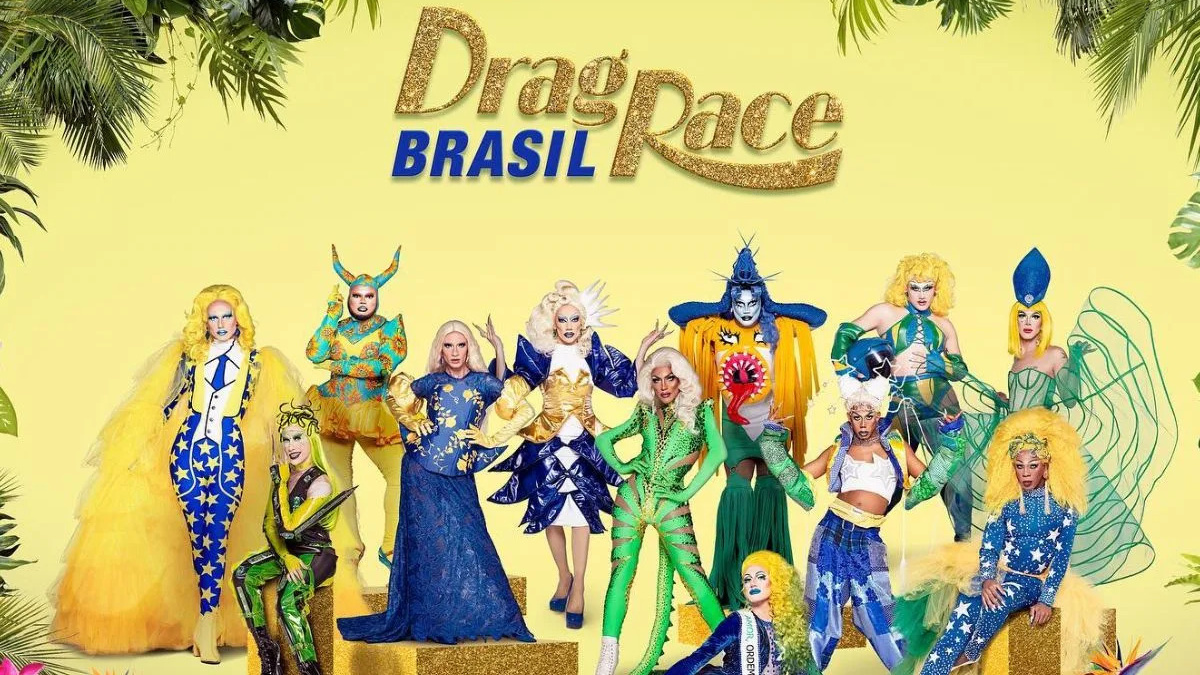 P&ocirc;ster com participantes do reality show Drag Race Brasil 
