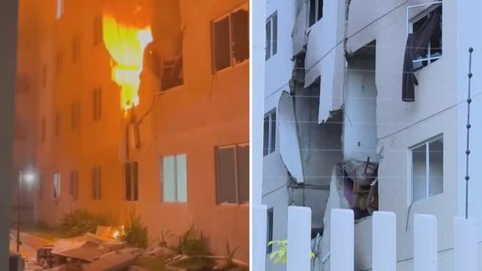Explosão em prédio em Porto Alegre