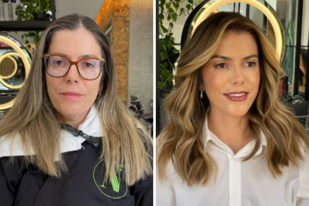 Mechas com tonalidade pr&oacute;xima &agrave; natural &eacute; ideal para quem quer uma colora&ccedil;&atilde;o mais suave (Imagem: Reprodu&ccedil;&atilde;o digital | John Castaño)