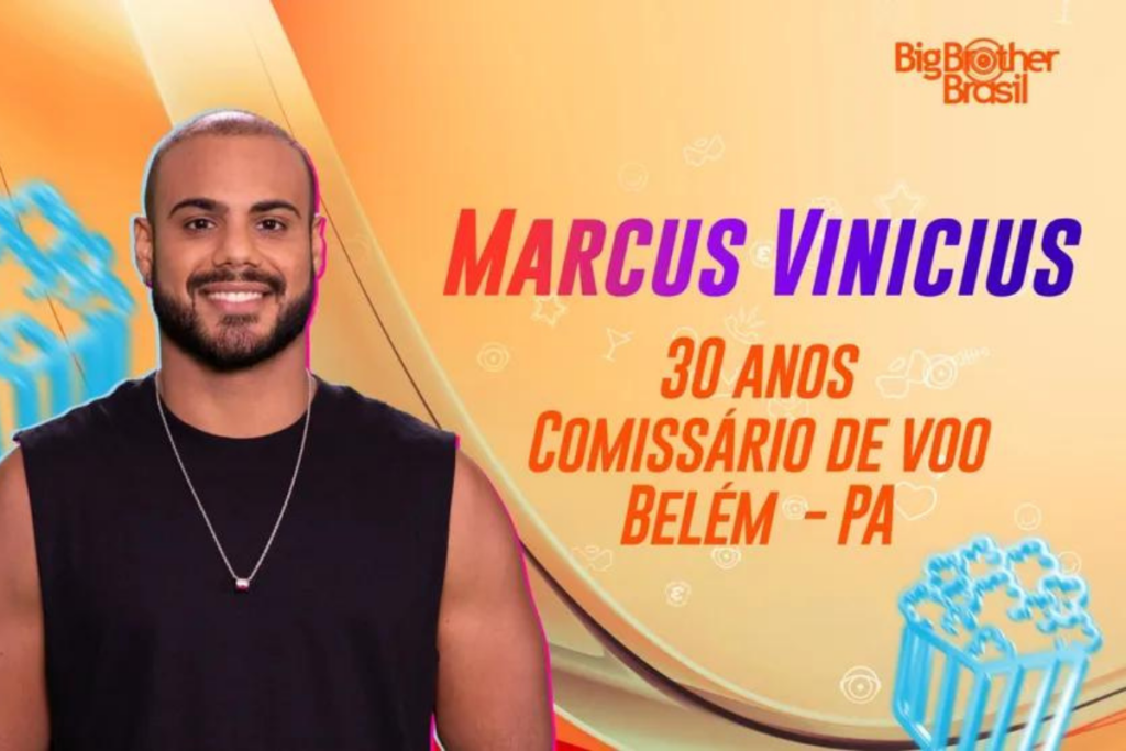 Marcus trabalhou como professor de inglês e fez curso de comissário de bordo (Imagem: Reprodução digital | TV Globo)
