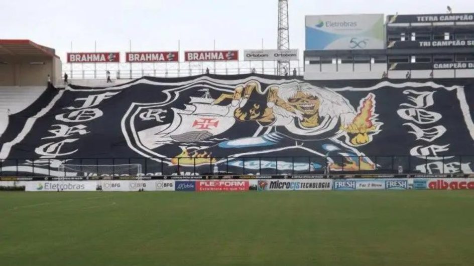 Mascote do Iron Maiden é símbolo de torcida do Vasco (Foto: FJV, Reprodução)