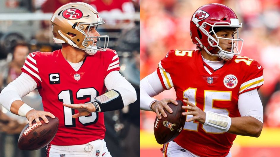 Purdy e Mahomes travam duelo de QB's no Super Bowl Divulgação 49ers e Chiefs