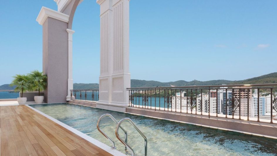 Prédios de luxo em SC disputam compradores com rooftop a praia artificial