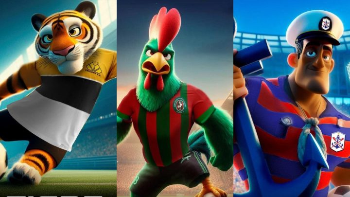 Veja os 12 mascotes do Catarinense criados por inteligência artificial