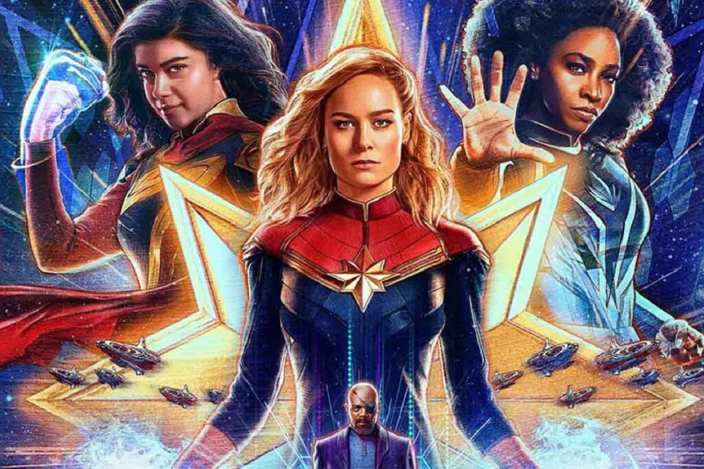 ‘As Marvels’ acompanha as aventuras das heroínas Capitã Marvel, Ms. Marvel e Monica Rambeau (Imagem: Reprodução Digital | Marvel Studios)