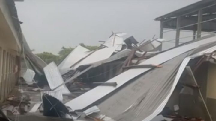 Microexplosão com rajadas de 80km/h causa estragos em São Francisco do Sul