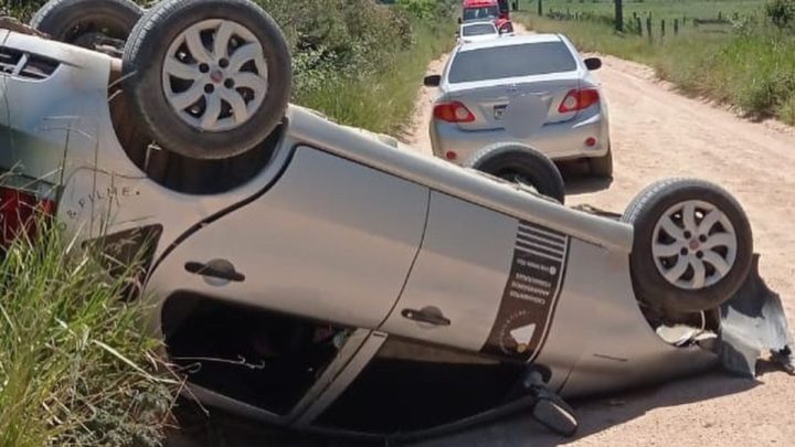 Mulher capota carro e precisa se esconder em outro para fugir de abelhas em SC