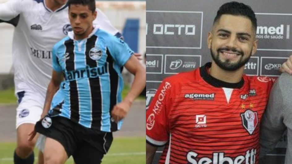 Everton pelo Grêmio e Joinville (Foto: Grêmio, Divulgação, Joinville, Reprodução)