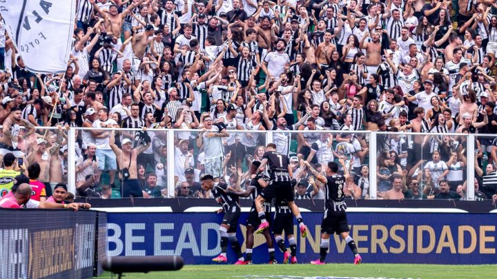 Figueirense comemora o gol no clássico (Foto: Patrick Floriani, Figueirense)