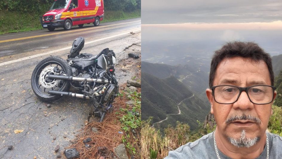 Motociclista morre em acidente e caminhoneiro foge sem prestar socorro na BR-280, em Mafra