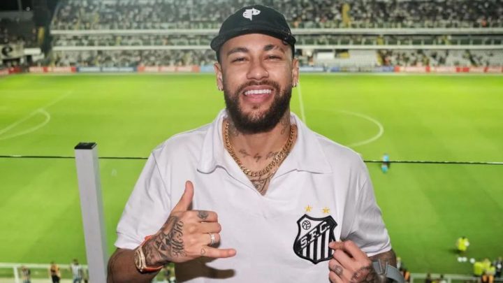 Neymar na Vila Belmiro (Foto: Santos, Divulgação)