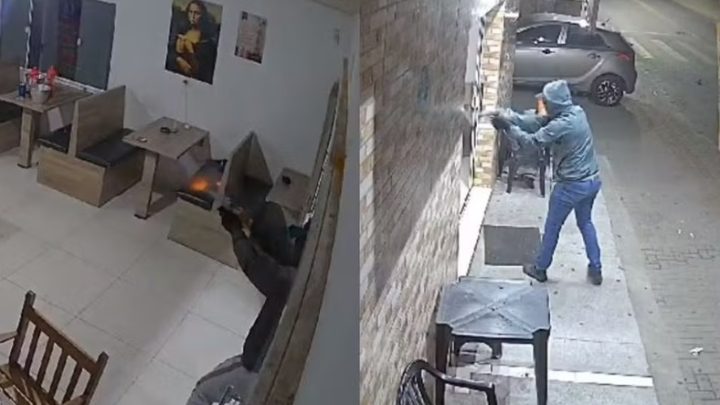 Duplo homicídio foi gravado por câmeras de segurança