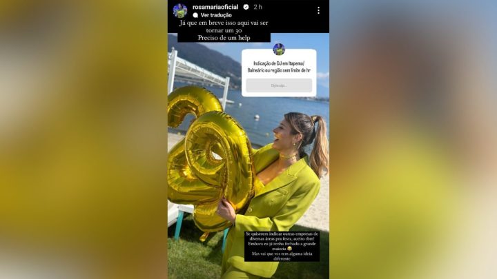 Rosamaria procura profissionais de SC para sua festa de 30 anos
